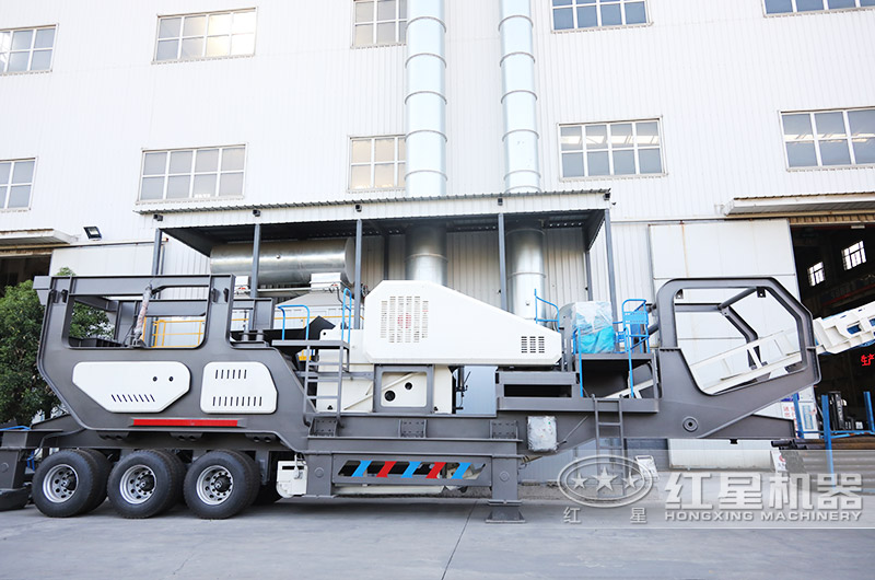 車載移動顎破機，給料粗碎一體機 