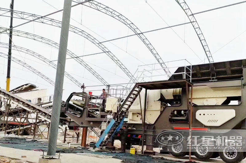鄂破移動破碎站現場搭建，操簡單方便