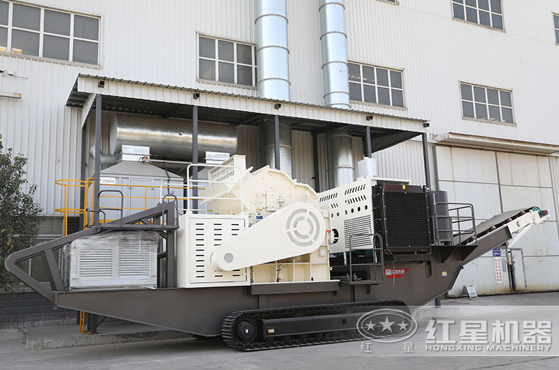 小型建筑垃圾制砂機設備，履帶式移動
