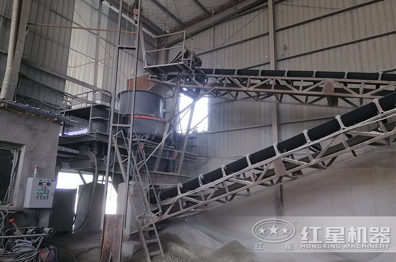 青石破碎加工客戶現場